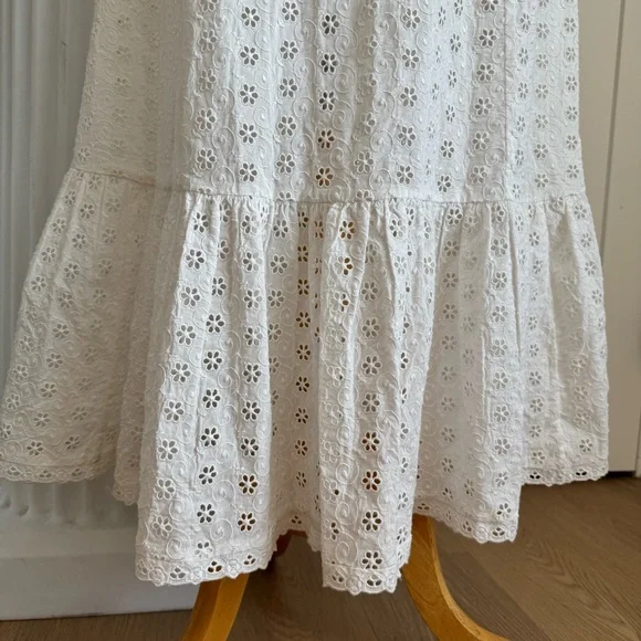 DOÊN Melaine Cotton Eyelet Dress in Salt - Small - Picture 7 of 9